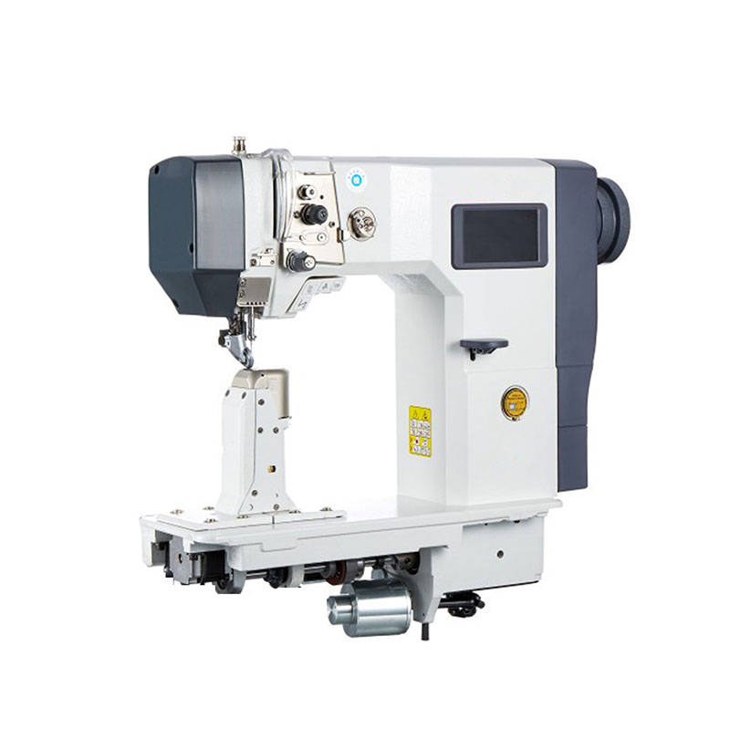 Enkelnål Stepper Motor Post Bed Symaskin